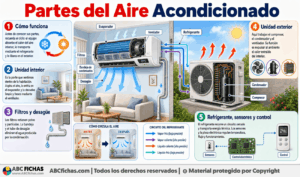 Infografia sobre Partes del Aire Acondicionado