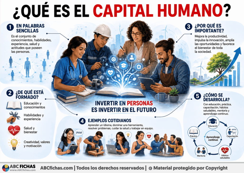 Infografia sobre ¿Qué es el capital humano?