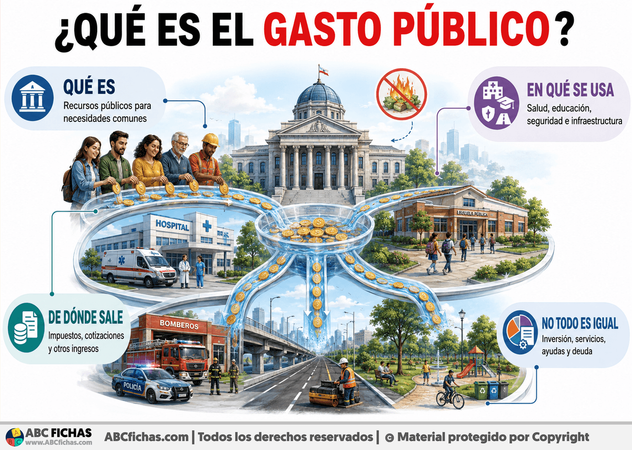 Infografia sobre ¿Qué es el gasto público?