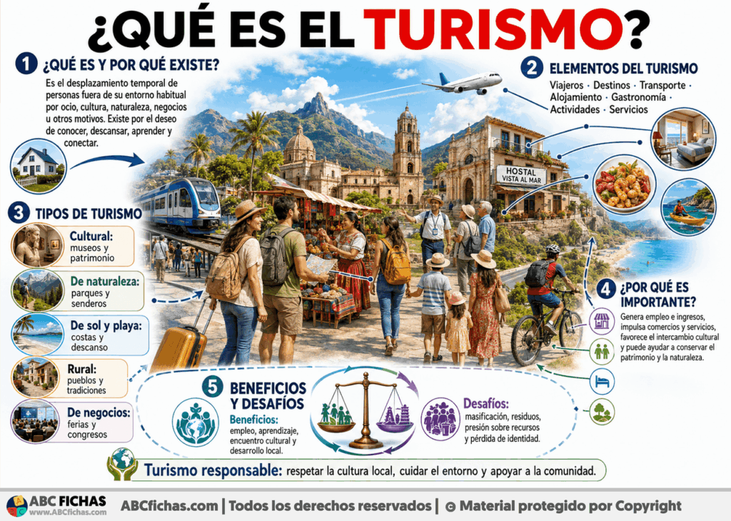 Infografia sobre ¿Qué es el turismo?