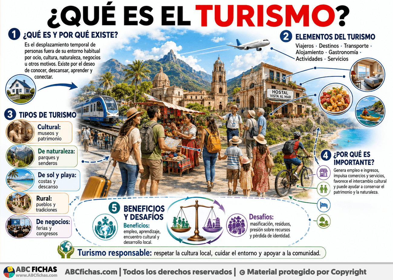 Infografia sobre ¿Qué es el turismo?