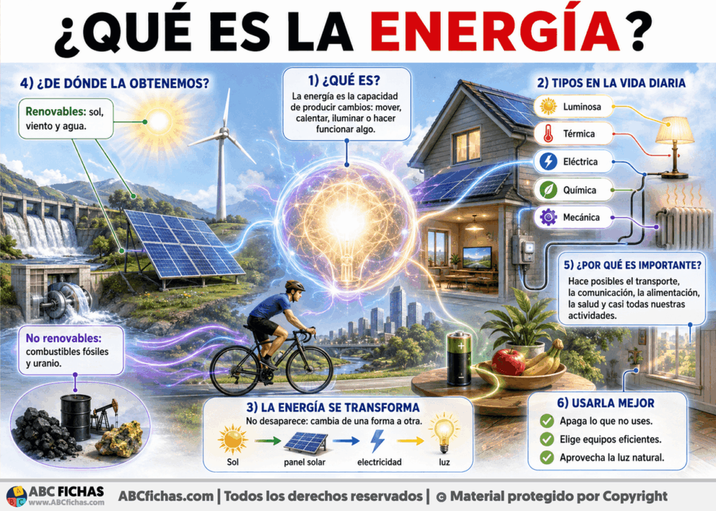 Infografia sobre ¿Qué es la energía?