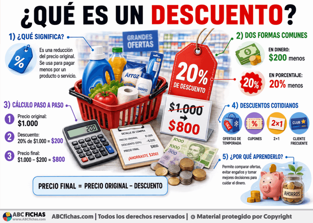 Infografia sobre ¿Qué es un descuento?