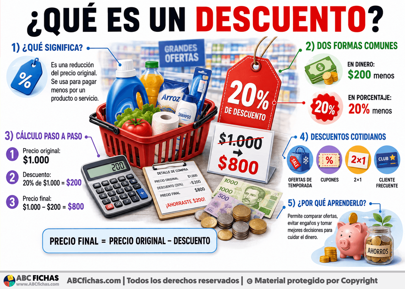 Infografia sobre ¿Qué es un descuento?