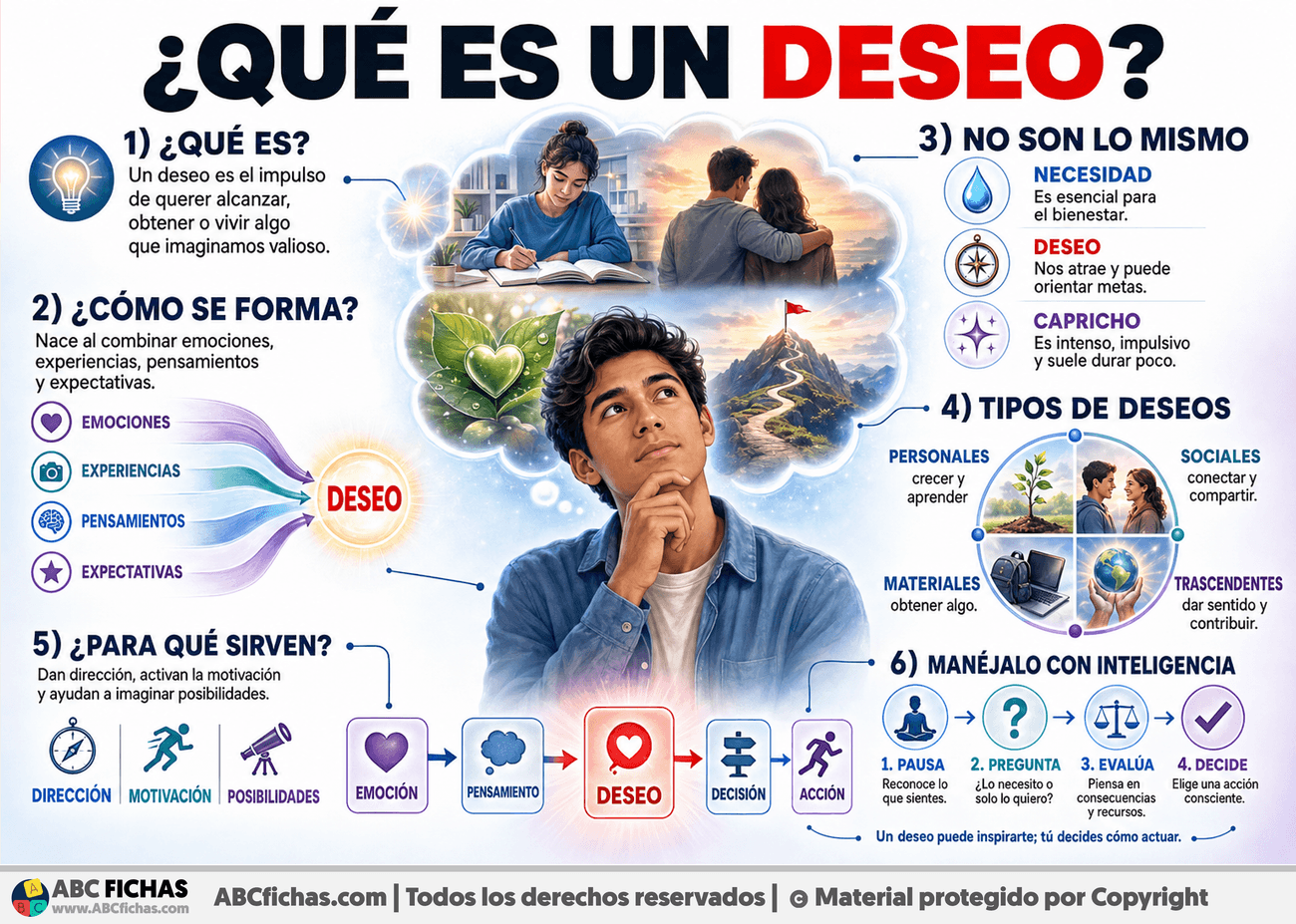 Infografia sobre ¿Qué es un deseo?