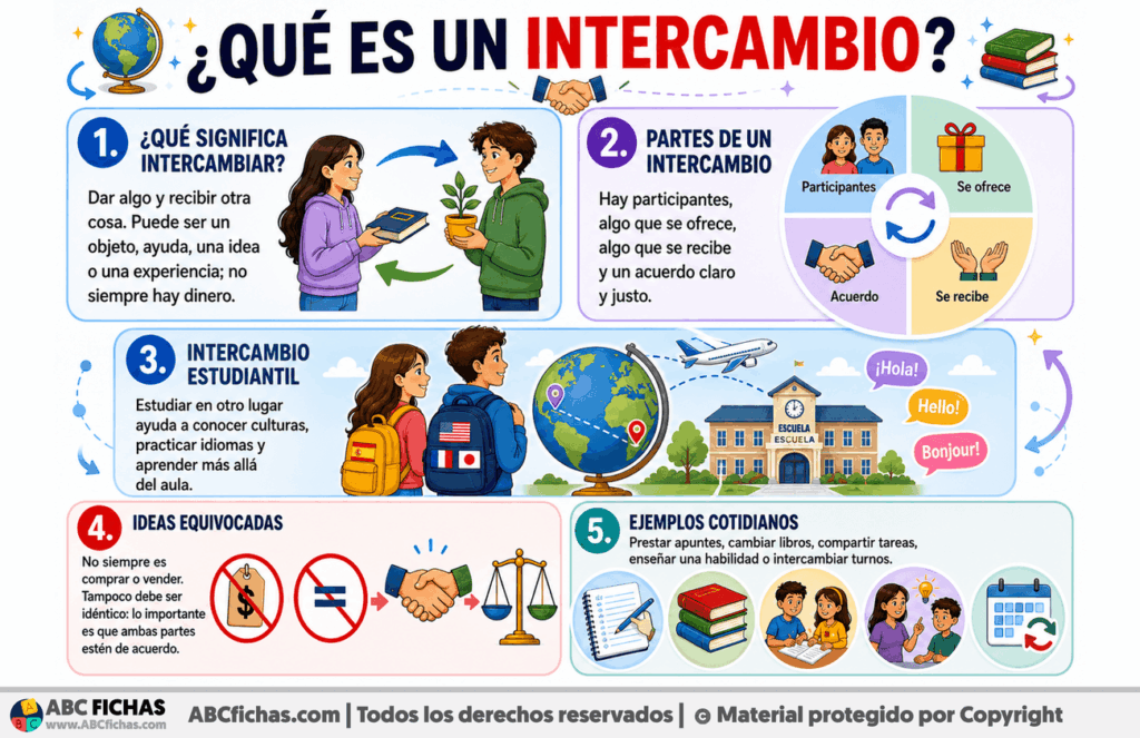 Infografia sobre ¿Qué es un intercambio?