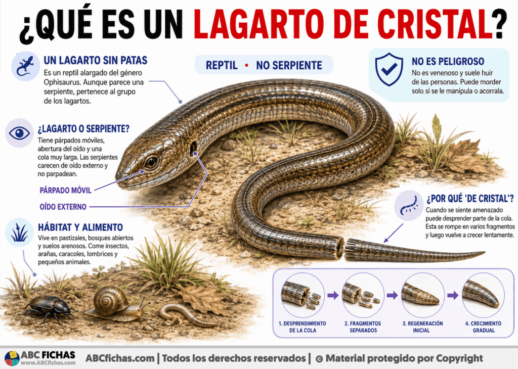 Infografia sobre ¿Qué es un lagarto de cristal?