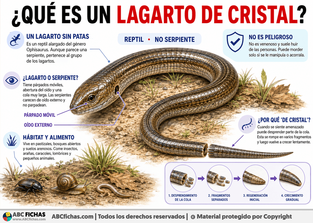 Infografia sobre ¿Qué es un lagarto de cristal?