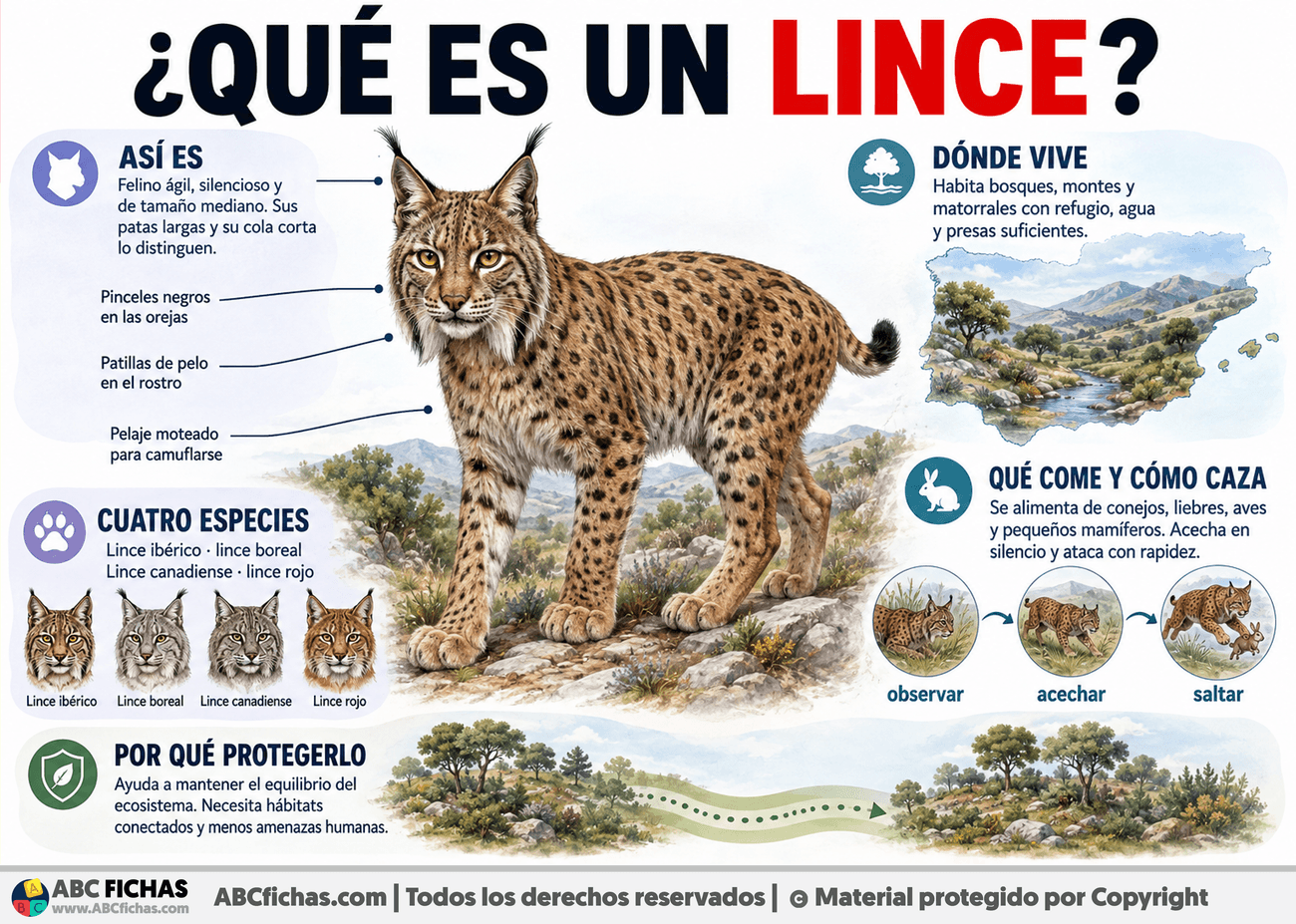 Infografia sobre ¿Qué es un lince?
