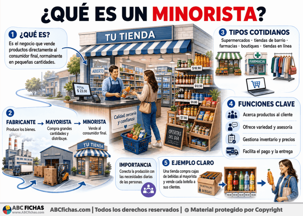 Infografia sobre ¿Qué es un minorista?