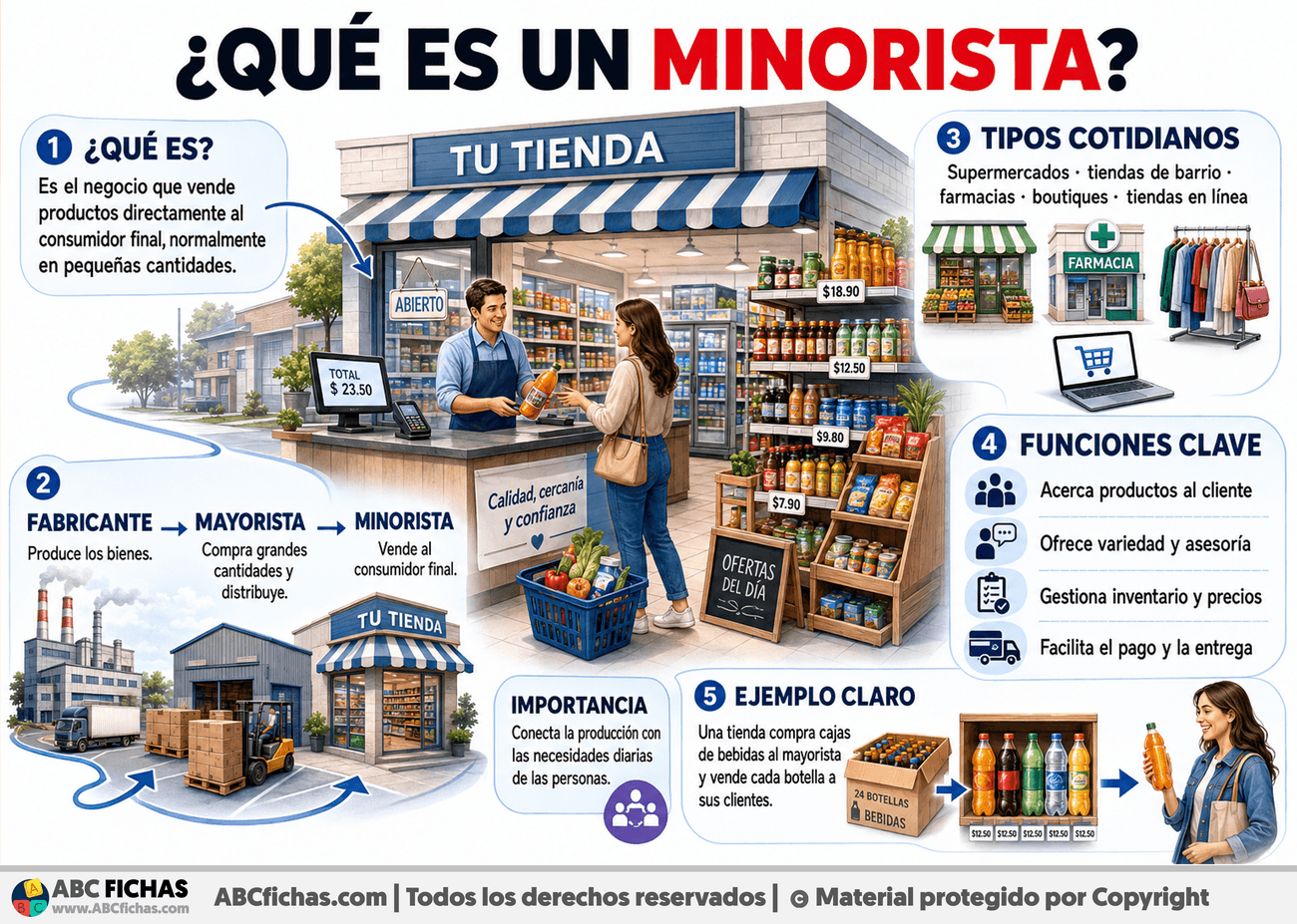 Infografia sobre ¿Qué es un minorista?