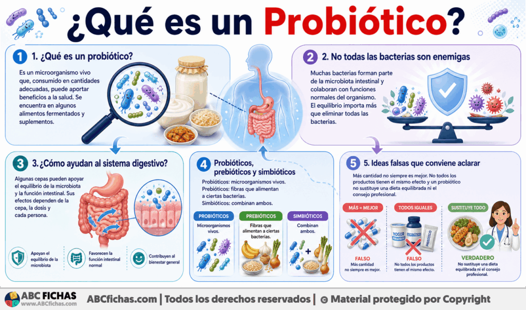 Infografia sobre ¿Qué es un Probiótico?