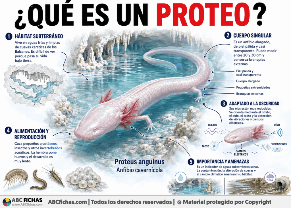 Infografia sobre ¿Qué es un proteo?