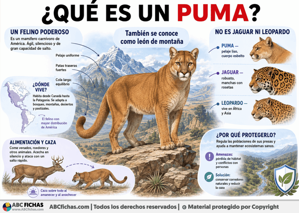 Infografia sobre ¿Qué es un puma?