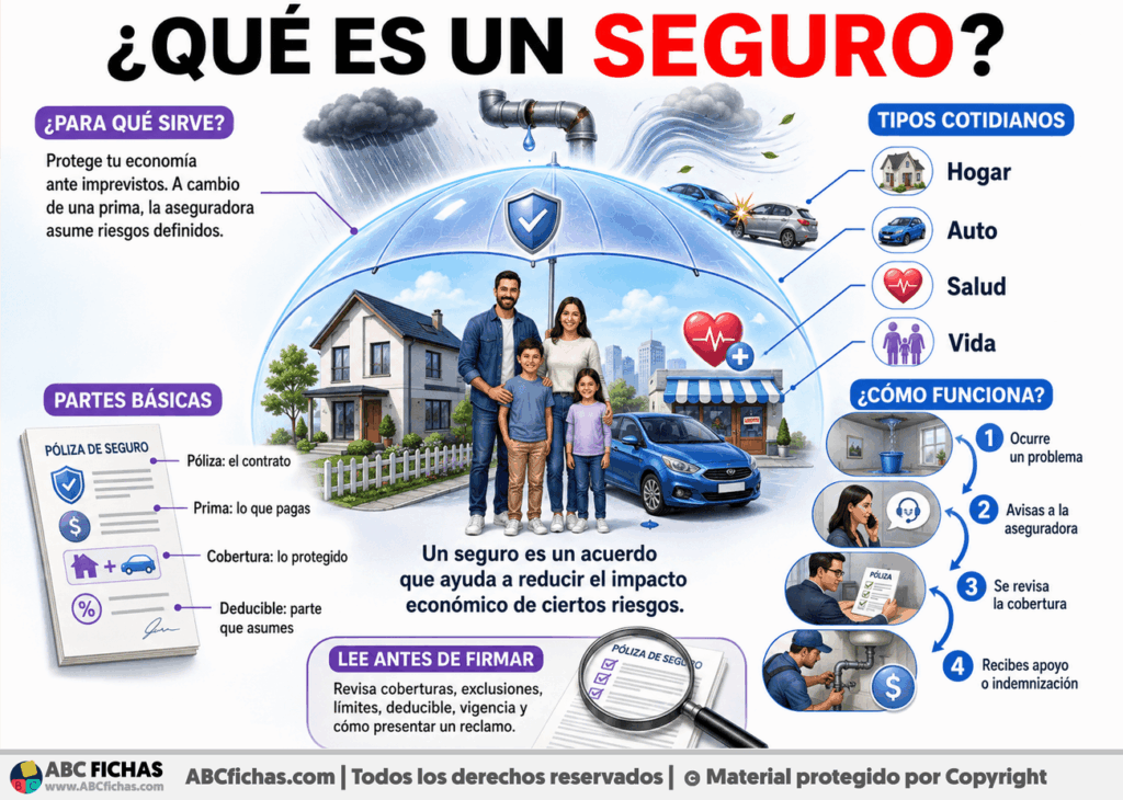 Infografia sobre ¿Qué es un seguro?