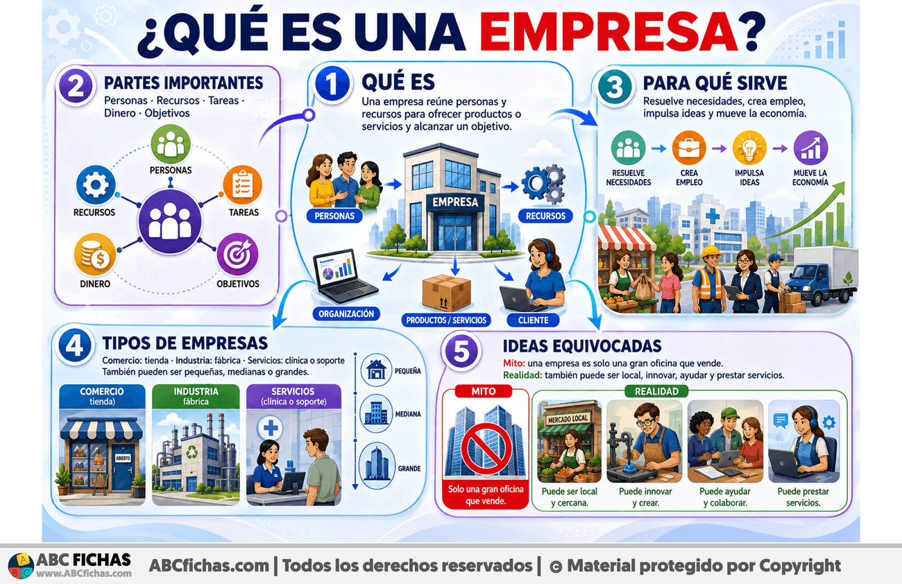 Infografia sobre ¿Qué es una empresa?