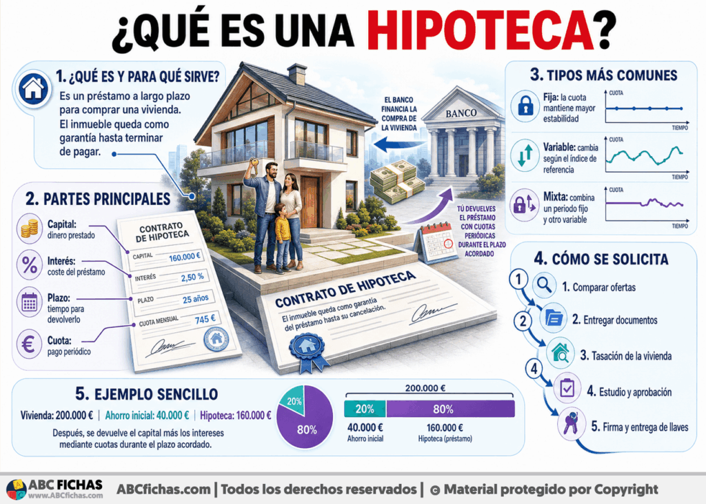 Infografia sobre ¿Qué es una hipoteca?