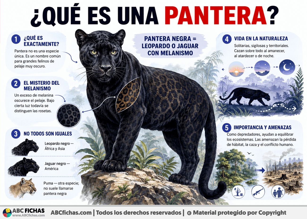Infografia sobre ¿Qué es una pantera?