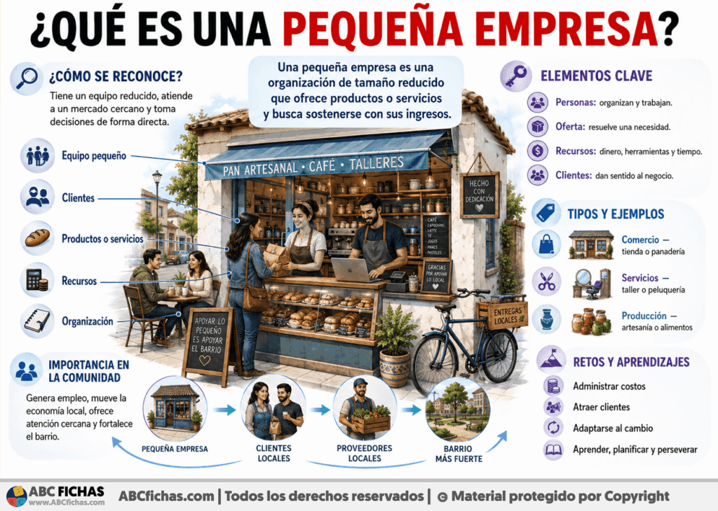Infografia sobre ¿Qué es una pequeña empresa?