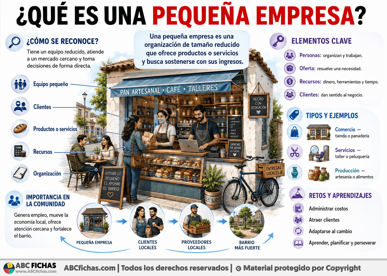 Infografia sobre ¿Qué es una pequeña empresa?
