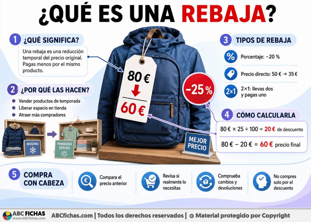 Infografia sobre ¿Qué es una rebaja?