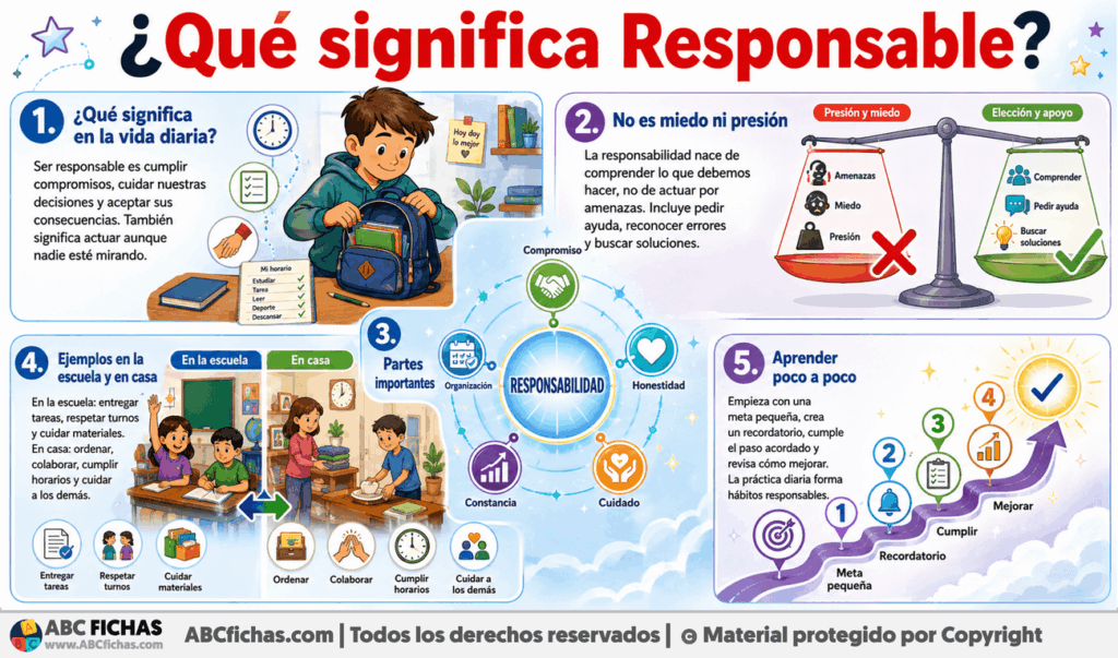 Infografia sobre ¿Qué significa Responsable?